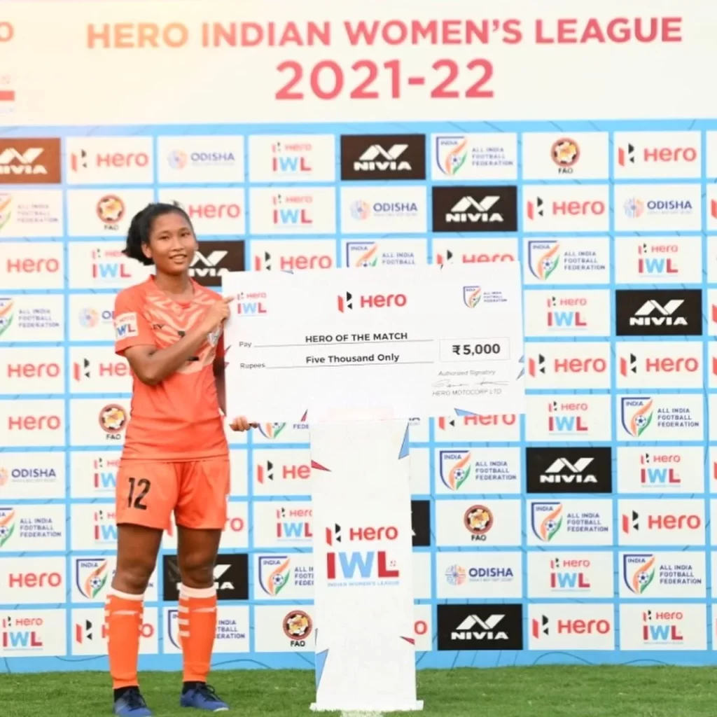 Apurna Narzary bags the Hero of the Match award