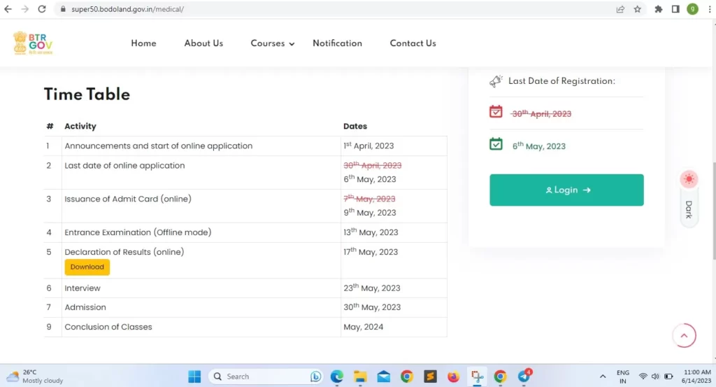 Bodofa Super 50 Medical Result Update on super50.bodoland.gov.in