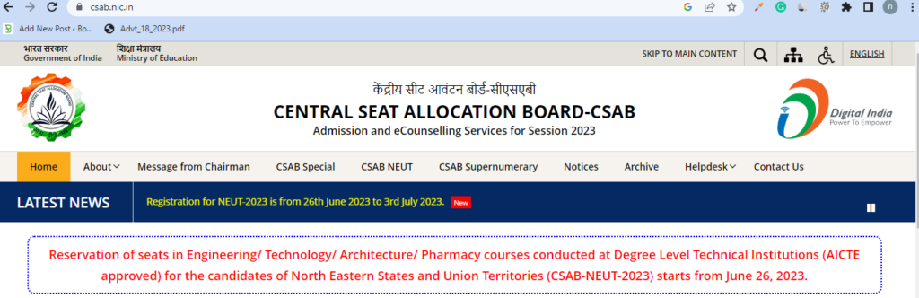 CSAB Counselling Notification