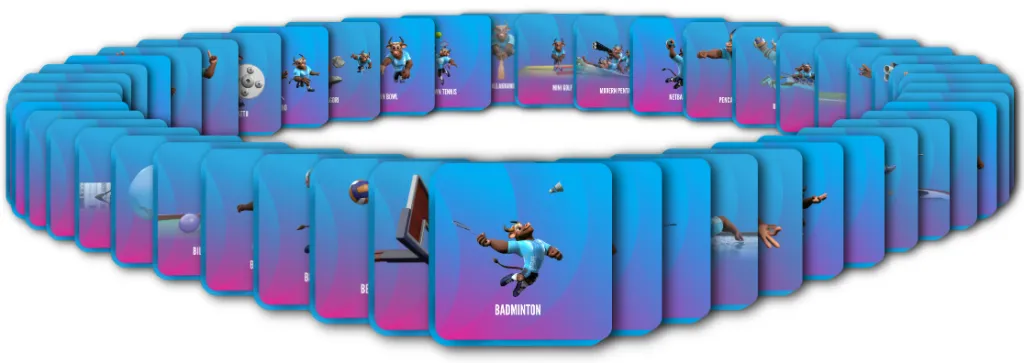 Moga Bison Mascot of various sports of National Games Goa 2023