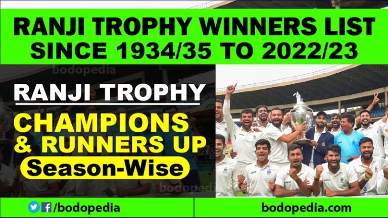 Ranji Trophy Winners List