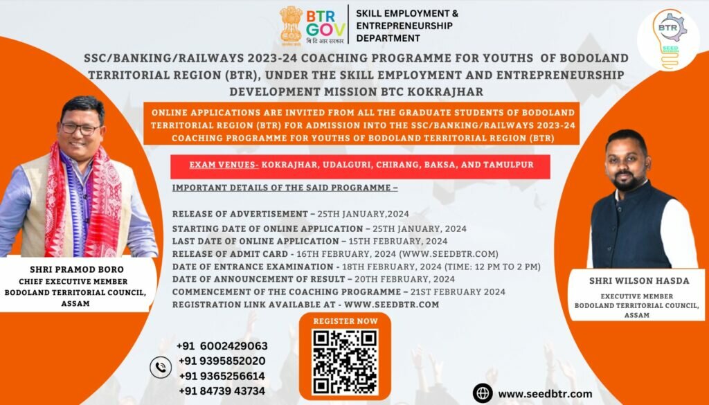 BTR Free Coaching for SSC Banking and Railway