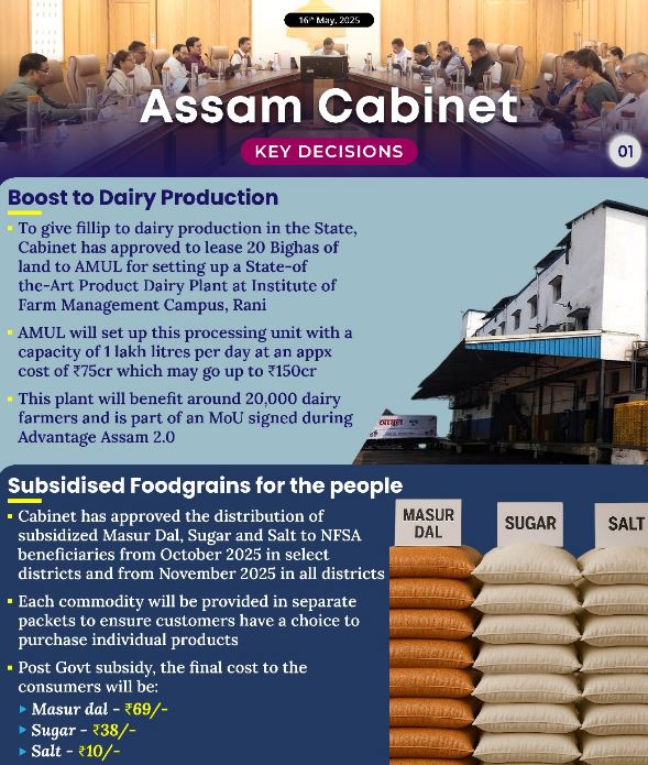Assam Cabinet Meeting 16 May 2025
