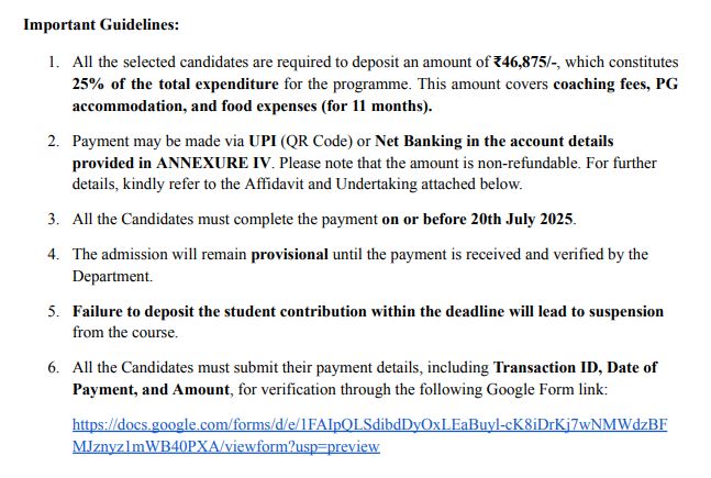 APSC Bodofa Super 50 Important Guidelines