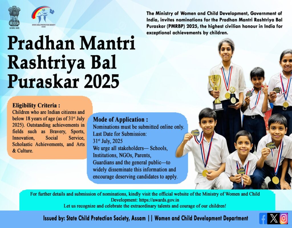 Pradhan Mantri Rashtriya Bal Puraskar 2025