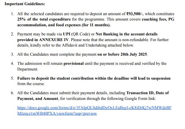 UPSC Bodofa Super 50 Important Guidelines