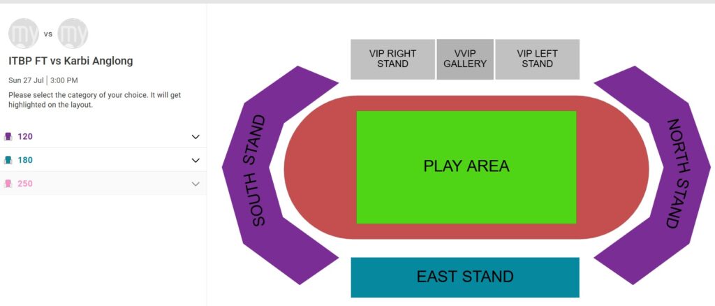 Durand Cup Ticket price Kokrajhar